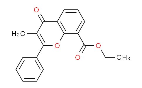 CAS No. 35888-94-9, Ethyl 3-methyl-4-oxo-2-phenyl-4H-chromene-8-carboxylate