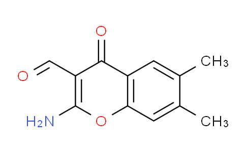 CAS No. 94978-87-7, 2-Amino-6,7-dimethyl-4-oxo-4H-chromene-3-carbaldehyde