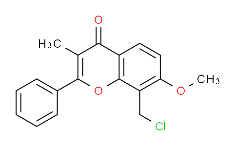 CAS No. 25782-05-2, 8-(Chloromethyl)-7-methoxy-3-methyl-2-phenyl-4H-chromen-4-one