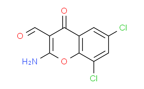 CAS No. 288399-45-1, 2-Amino-6,8-dichloro-4-oxo-4H-chromene-3-carbaldehyde