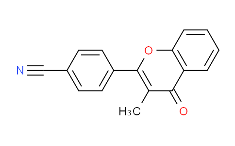 CAS No. 775315-38-3, 4-(3-Methyl-4-oxo-4H-chromen-2-yl)benzonitrile