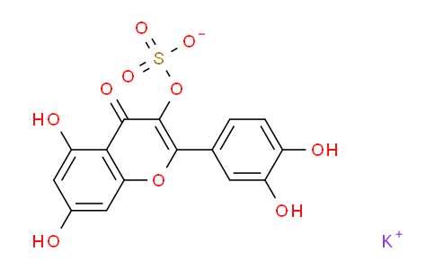 CAS No. 121241-74-5, Potassium 2-(3,4-dihydroxyphenyl)-5,7-dihydroxy-4-oxo-4H-chromen-3-yl sulfate