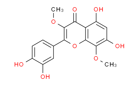 CAS No. 4988-22-1, 2-(3,4-Dihydroxyphenyl)-5,7-dihydroxy-3,8-dimethoxy-4H-chromen-4-one