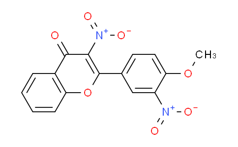 CAS No. 187585-43-9, 2-(4-Methoxy-3-nitrophenyl)-3-nitro-4H-chromen-4-one