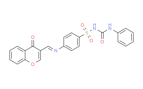 CAS No. 198649-70-6, 4-(((4-Oxo-4H-chromen-3-yl)methylene)amino)-N-(phenylcarbamoyl)benzenesulfonamide