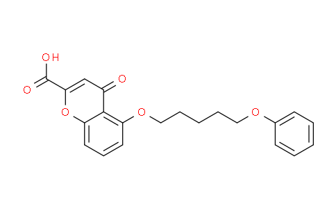 CAS No. 53873-97-5, 4-Oxo-5-((5-phenoxypentyl)oxy)-4H-chromene-2-carboxylic acid
