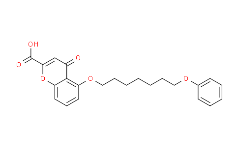CAS No. 53873-93-1, 4-Oxo-5-((7-phenoxyheptyl)oxy)-4H-chromene-2-carboxylic acid