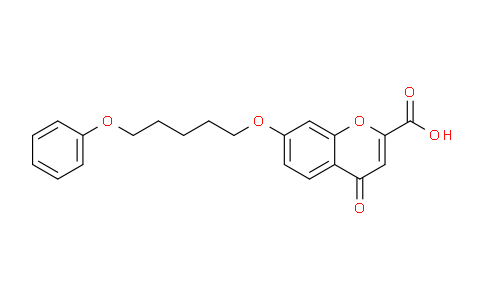 CAS No. 53873-70-4, 4-Oxo-7-((5-phenoxypentyl)oxy)-4H-chromene-2-carboxylic acid