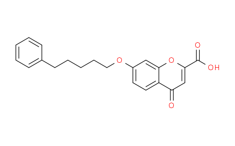 CAS No. 61270-51-7, 4-Oxo-7-((5-phenylpentyl)oxy)-4H-chromene-2-carboxylic acid