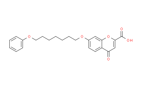 CAS No. 53873-80-6, 4-Oxo-7-((7-phenoxyheptyl)oxy)-4H-chromene-2-carboxylic acid