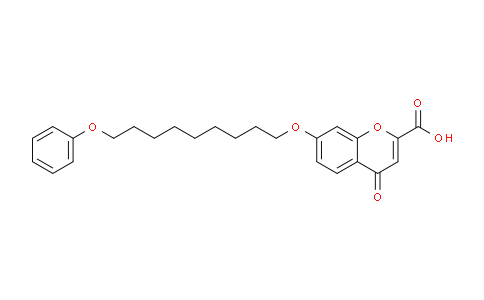 CAS No. 53873-82-8, 4-Oxo-7-((9-phenoxynonyl)oxy)-4H-chromene-2-carboxylic acid