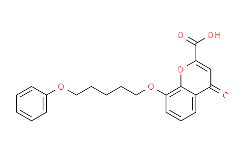 CAS No. 53873-79-3, 4-Oxo-8-((5-phenoxypentyl)oxy)-4H-chromene-2-carboxylic acid