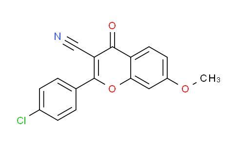 CAS No. 648434-18-8, 2-(4-Chlorophenyl)-7-methoxy-4-oxo-4H-chromene-3-carbonitrile