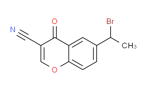 CAS No. 61776-40-7, 6-(1-Bromoethyl)-4-oxo-4H-chromene-3-carbonitrile