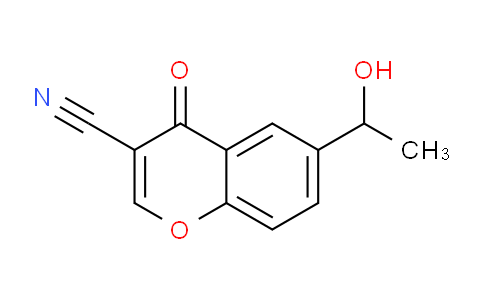 CAS No. 61776-43-0, 6-(1-Hydroxyethyl)-4-oxo-4H-chromene-3-carbonitrile
