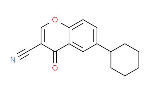 CAS No. 50743-30-1, 6-Cyclohexyl-4-oxo-4H-chromene-3-carbonitrile