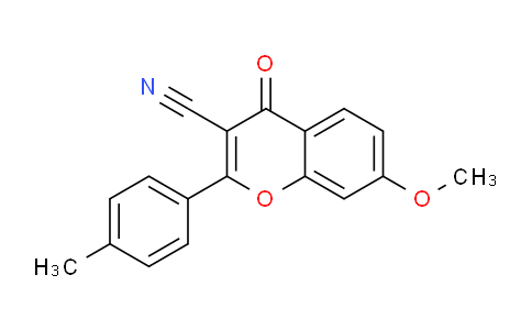 CAS No. 648434-16-6, 7-Methoxy-4-oxo-2-(p-tolyl)-4H-chromene-3-carbonitrile