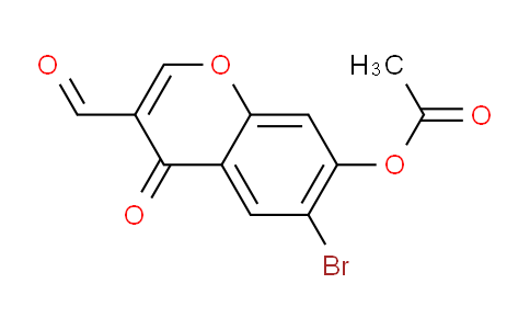 CAS No. 184898-42-8, 6-Bromo-3-formyl-4-oxo-4H-chromen-7-yl acetate