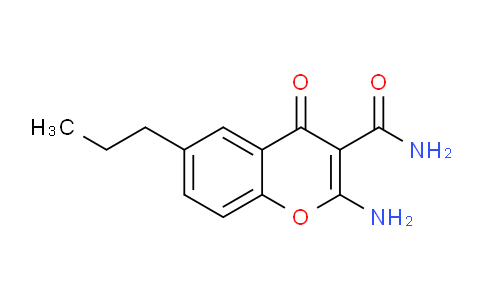 CAS No. 114007-23-7, 2-Amino-4-oxo-6-propyl-4H-chromene-3-carboxamide