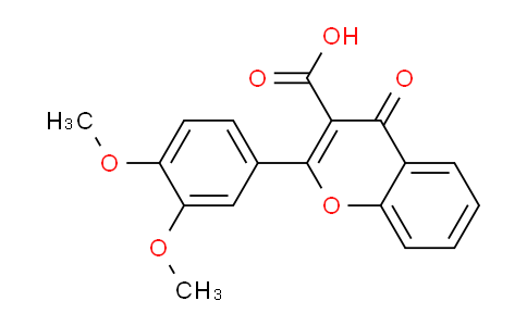 CAS No. 119607-27-1, 2-(3,4-Dimethoxyphenyl)-4-oxo-4H-chromene-3-carboxylic acid