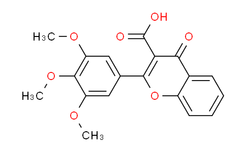CAS No. 119563-94-9, 4-Oxo-2-(3,4,5-trimethoxyphenyl)-4H-chromene-3-carboxylic acid
