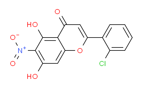 CAS No. 920006-43-5, 2-(2-Chlorophenyl)-5,7-dihydroxy-6-nitro-4H-chromen-4-one