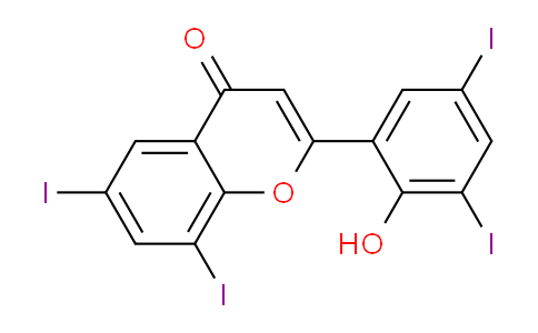 CAS No. 831224-45-4, 2-(2-Hydroxy-3,5-diiodophenyl)-6,8-diiodo-4H-chromen-4-one
