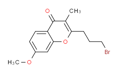 CAS No. 62811-55-6, 2-(3-Bromopropyl)-7-methoxy-3-methyl-4H-chromen-4-one