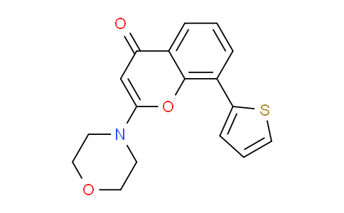 CAS No. 503468-86-8, 2-Morpholino-8-(thiophen-2-yl)-4H-chromen-4-one