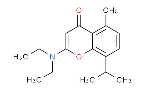 CAS No. 64965-10-2, 2-(Diethylamino)-8-isopropyl-5-methyl-4H-chromen-4-one