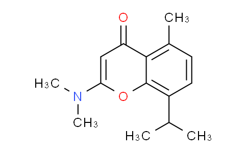 CAS No. 64965-08-8, 2-(Dimethylamino)-8-isopropyl-5-methyl-4H-chromen-4-one