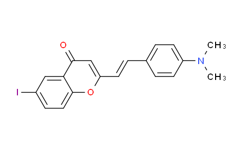 CAS No. 887647-06-5, 2-(4-(Dimethylamino)styryl)-6-iodo-4H-chromen-4-one