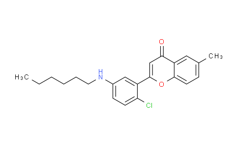 CAS No. 920286-87-9, 2-(2-Chloro-5-(hexylamino)phenyl)-6-methyl-4H-chromen-4-one