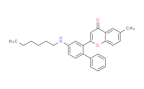CAS No. 920286-88-0, 2-(4-(Hexylamino)-[1,1'-biphenyl]-2-yl)-6-methyl-4H-chromen-4-one