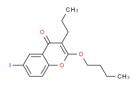 CAS No. 189873-26-5, 2-Butoxy-6-iodo-3-propyl-4H-chromen-4-one