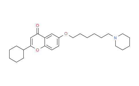 CAS No. 139652-03-2, 2-Cyclohexyl-6-((6-(piperidin-1-yl)hexyl)oxy)-4H-chromen-4-one