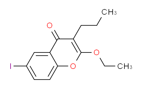 CAS No. 497934-59-5, 2-Ethoxy-6-iodo-3-propyl-4H-chromen-4-one