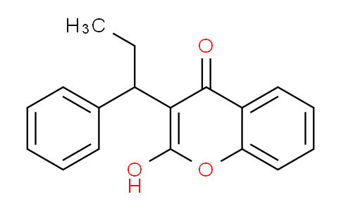CAS No. 70206-44-9, 2-Hydroxy-3-(1-phenylpropyl)-4H-chromen-4-one