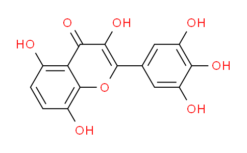 CAS No. 90332-28-8, 3,5,8-Trihydroxy-2-(3,4,5-trihydroxyphenyl)-4H-chromen-4-one