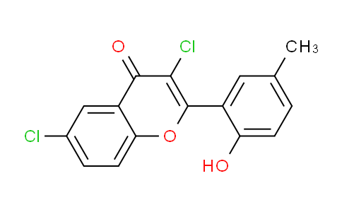 CAS No. 13179-07-2, 3,6-Dichloro-2-(2-hydroxy-5-methylphenyl)-4H-chromen-4-one