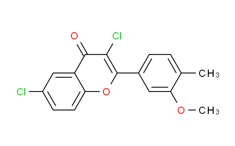 CAS No. 194164-30-2, 3,6-Dichloro-2-(3-methoxy-4-methylphenyl)-4H-chromen-4-one