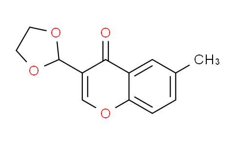 CAS No. 88021-72-1, 3-(1,3-Dioxolan-2-yl)-6-methyl-4H-chromen-4-one