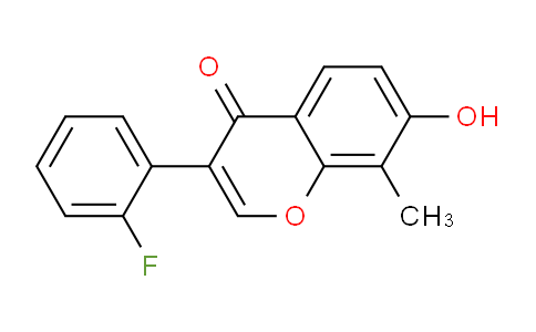 CAS No. 650636-25-2, 3-(2-Fluorophenyl)-7-hydroxy-8-methyl-4H-chromen-4-one