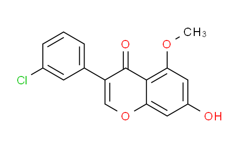 CAS No. 585537-17-3, 3-(3-Chlorophenyl)-7-hydroxy-5-methoxy-4H-chromen-4-one