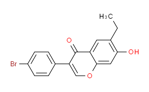 CAS No. 129415-02-7, 3-(4-Bromophenyl)-6-ethyl-7-hydroxy-4H-chromen-4-one