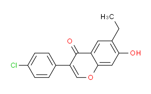 CAS No. 106445-82-3, 3-(4-Chlorophenyl)-6-ethyl-7-hydroxy-4H-chromen-4-one