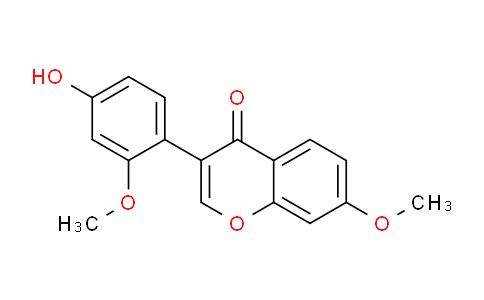 CAS No. 63631-43-6, 3-(4-Hydroxy-2-methoxyphenyl)-7-methoxy-4H-chromen-4-one