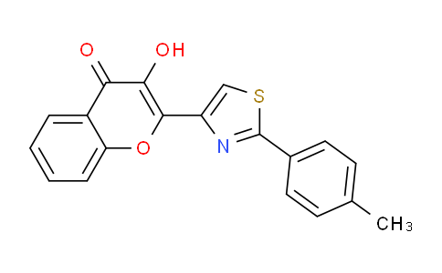 CAS No. 138019-87-1, 3-Hydroxy-2-(2-(p-tolyl)thiazol-4-yl)-4H-chromen-4-one