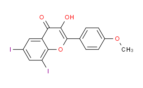 CAS No. 831224-52-3, 3-Hydroxy-6,8-diiodo-2-(4-methoxyphenyl)-4H-chromen-4-one