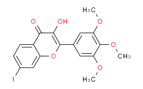 CAS No. 649551-70-2, 3-Hydroxy-7-iodo-2-(3,4,5-trimethoxyphenyl)-4H-chromen-4-one